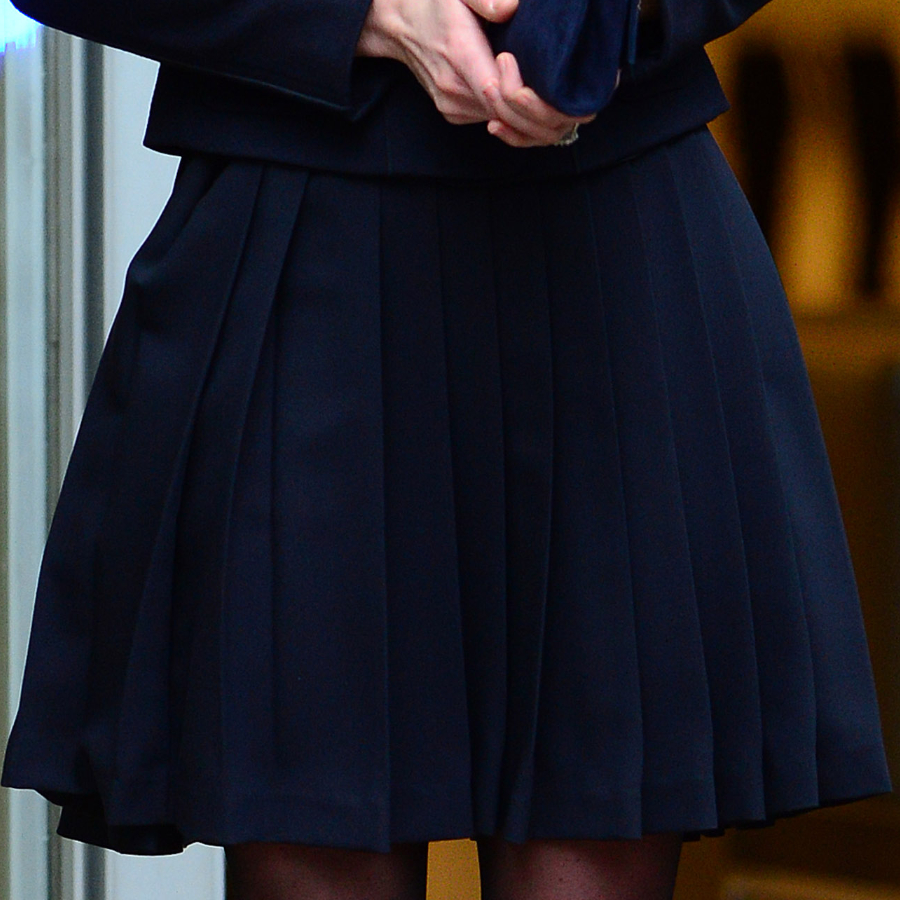 Kate Middleton's blue pleated Orla Kiely skirt