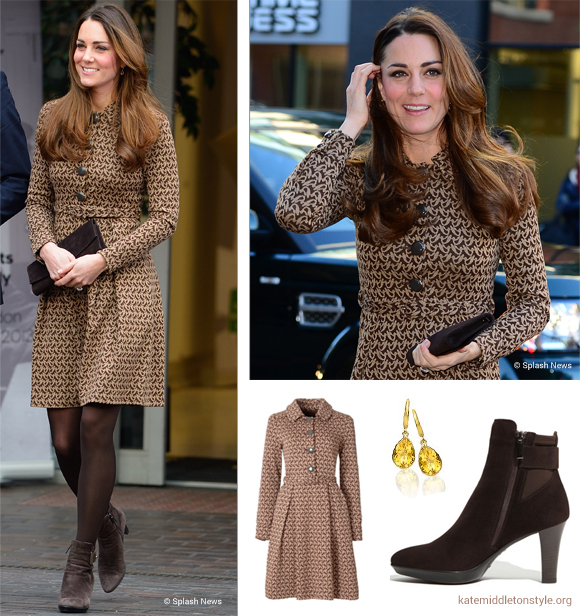 Kate wears Orla Kiely, Kiki McDonough and Aquatalia to Only Connect engagement today