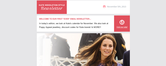 A sneak peak at my Kate Middleton Style Newsletter