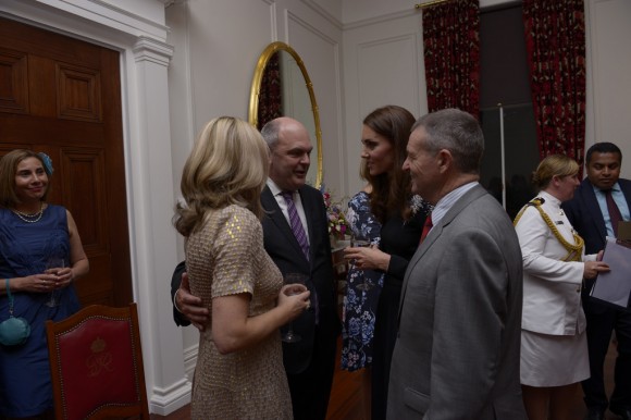 © Woolf / Crown  Mingling with guests at the State reception  in Wellington, New Zealand