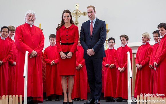 William and Kate in the 'Cardboard Cathedral', Christchurch NZ.