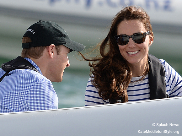 Kate and William on Sealegs, Kate's wearing her RayBan sunglasses