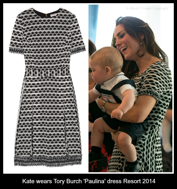 Kate wears Tory Burch for a visit to Plunket