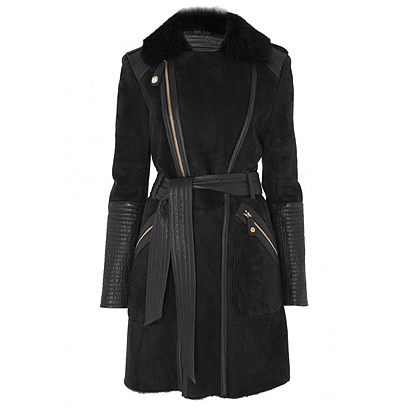 Temperley Odele Sheepskin Jacket in black