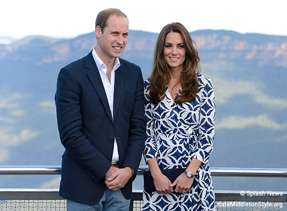 The Duke and Duchess of Cambridge visit Echo Point, Katoomba and view the Three Sisters rock formation as part of their tour of New Zealand and Australia