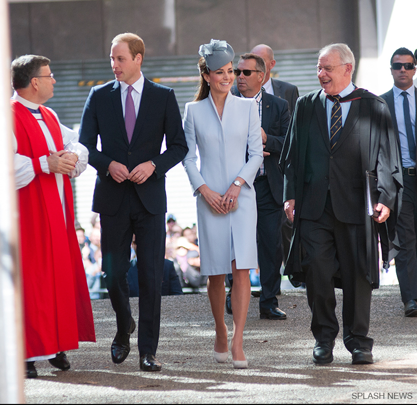 William & Kate attend Easter Sunday Service during 2014 Australia Visit