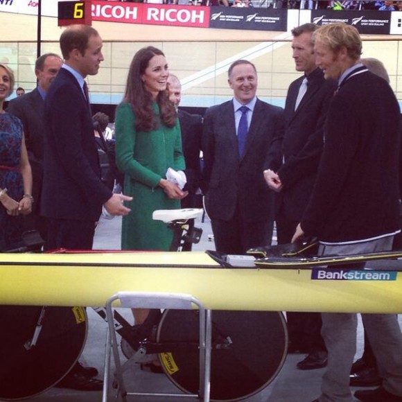 Royal couple meet olympians and paralympians at the Avantidrome. Photo courtesy of Governor-General of NZ @GovGeneralNZ
