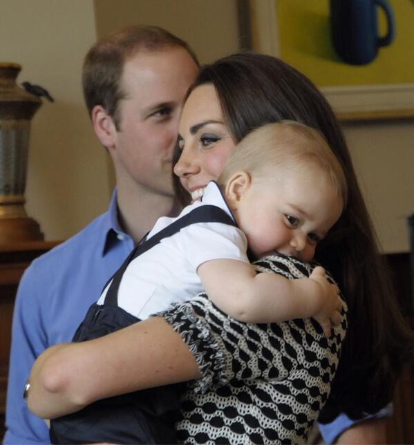 Prince George looks sleepy after his playdate. © Governor-General of New Zealand/Government House