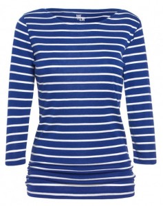 ME + EM Breton Top in Cobalt and white