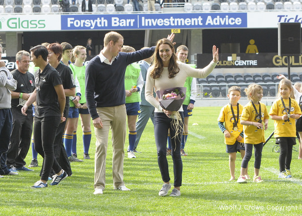 Kate Middleton wearing the Mint Velvet Bibi plimsoll during the tour of Australia