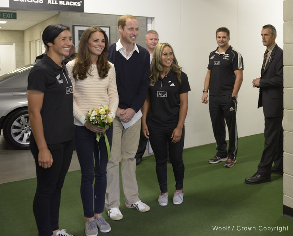 Kate Middleton wearing the Mint Velvet Bibi plimsoll during the tour of Australia