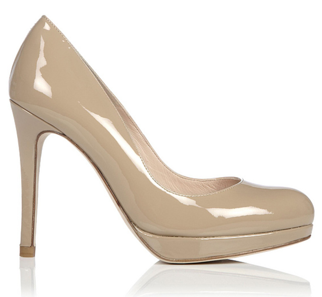 Shiny store nude pumps