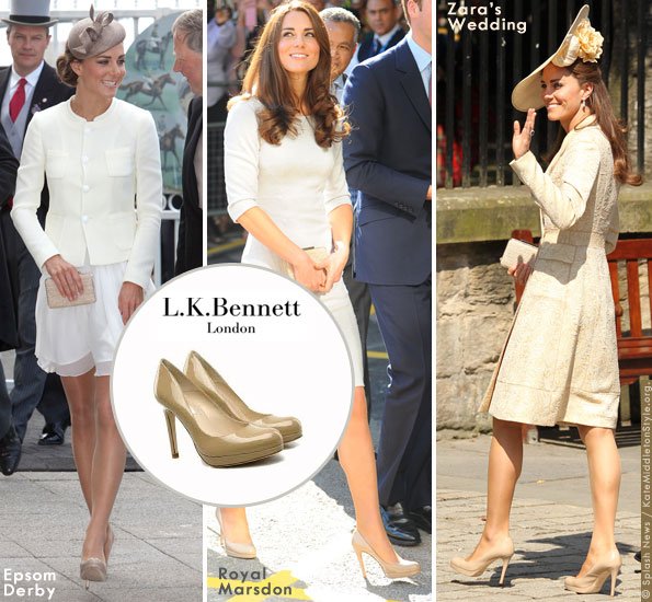 Kate Middleton wearing her L.K. Bennett Sledge Pumps