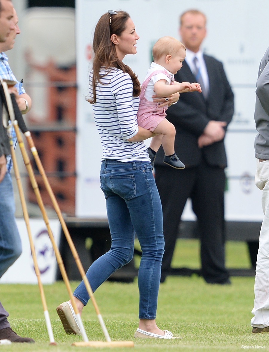 Kate Middleton with Prince George at the Polo