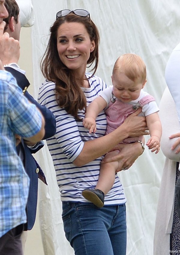 Kate Middleton with Prince George at the Polo