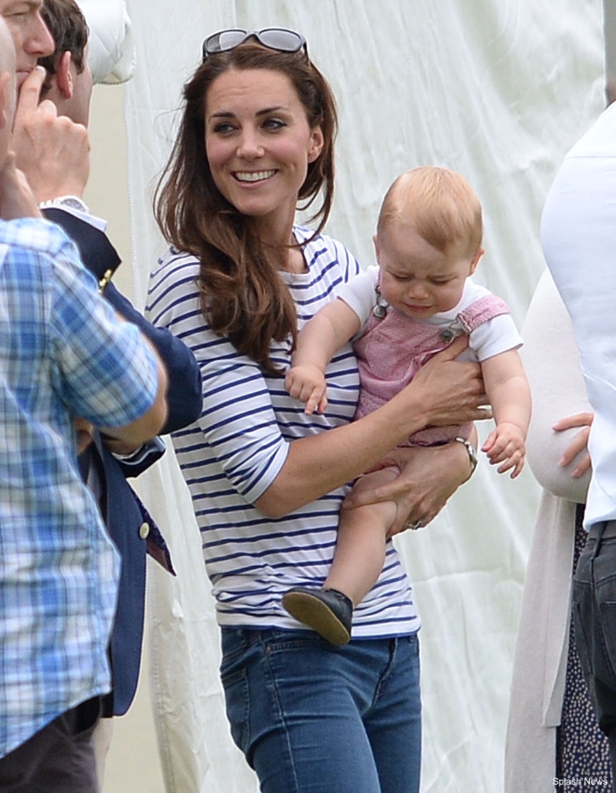 Kate Middleton with Prince George at the Polo