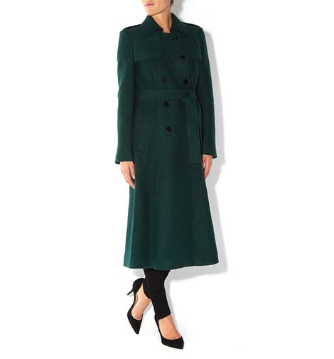 Kate Middleton s Hobbs London Persephone Trench Coat in Green Wool