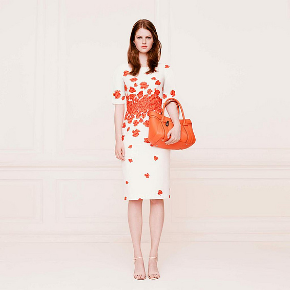 lk bennett orange dress