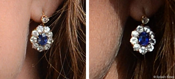 Kate's sapphire earrings.  (Pictured on previous occasions). 