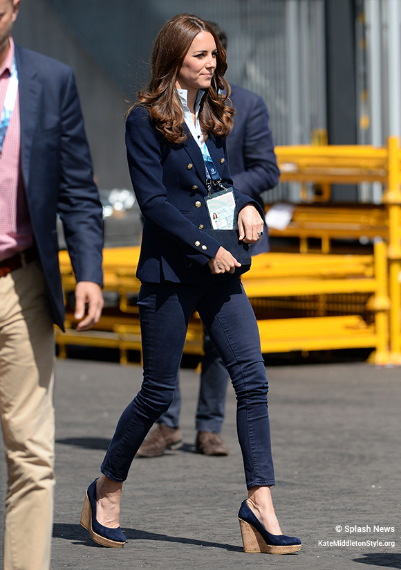 Kate in her blue blazer at the commonwealth games