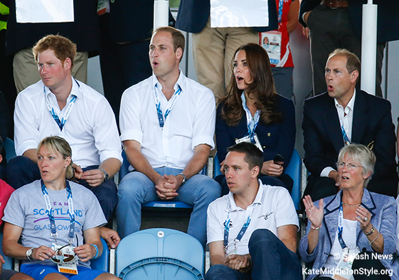 William, Kate and Harry at the Commonwealth Games