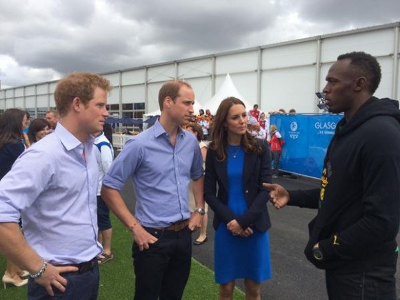 Usain Bolt meets Kate Middleton