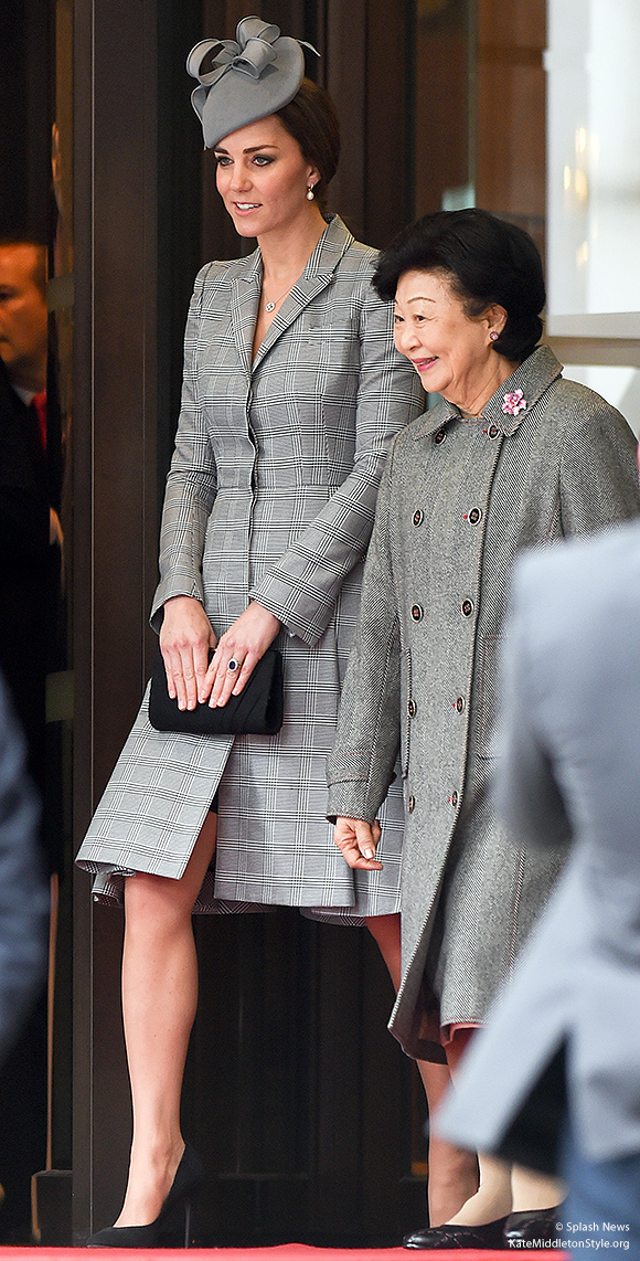 Kate in London today. Kate wore Alexander McQueen