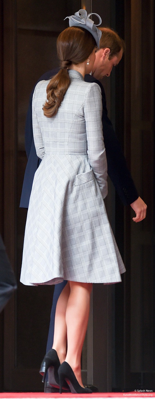 The back of Kate's coat dress