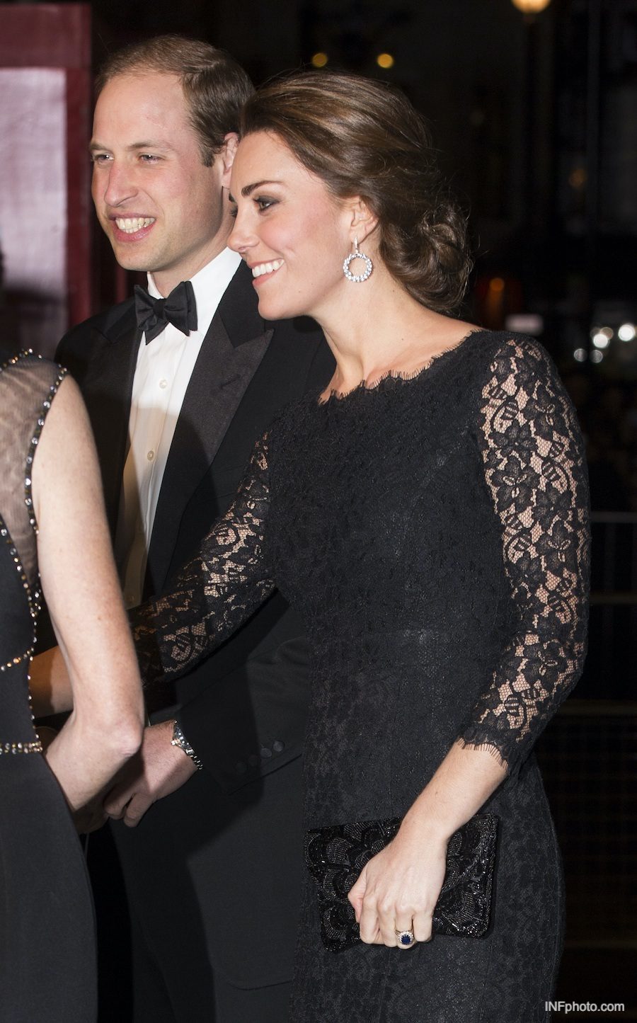 Kate Middleton wears DVF black lace Zarita dress for Royal Variety