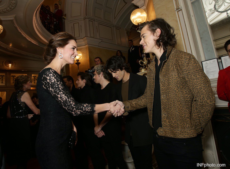 Kate Middleton wears DVF black lace Zarita dress for Royal Variety