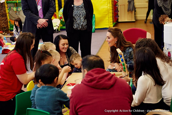 The Duchess watched a play session at Action for Children