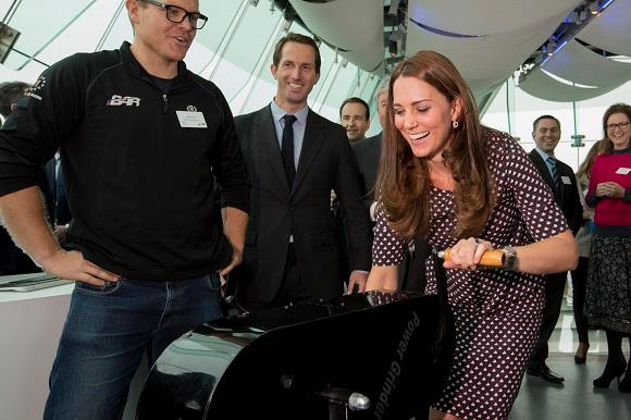 Kate in her boat print dress