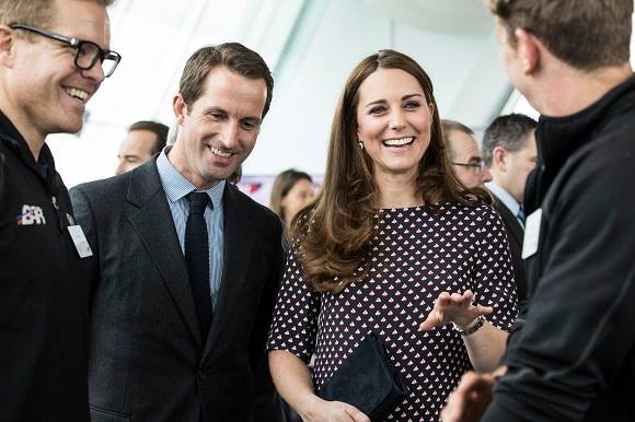 Kate wearing the boat print dress