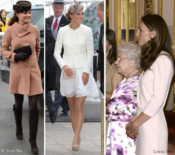 The Duchess of Cambridge in a Joseph coat, jacket and dress.