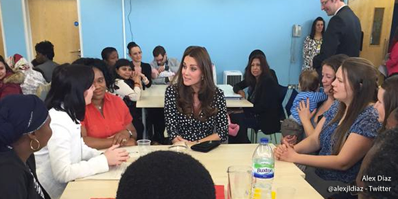 Duchess of Cambridge tours Home Start and meets families