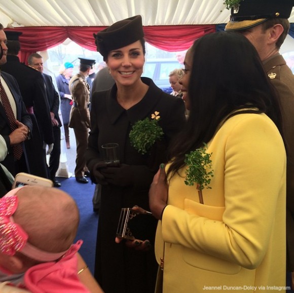 Jeannel meets Kate at the Irish Guards parade