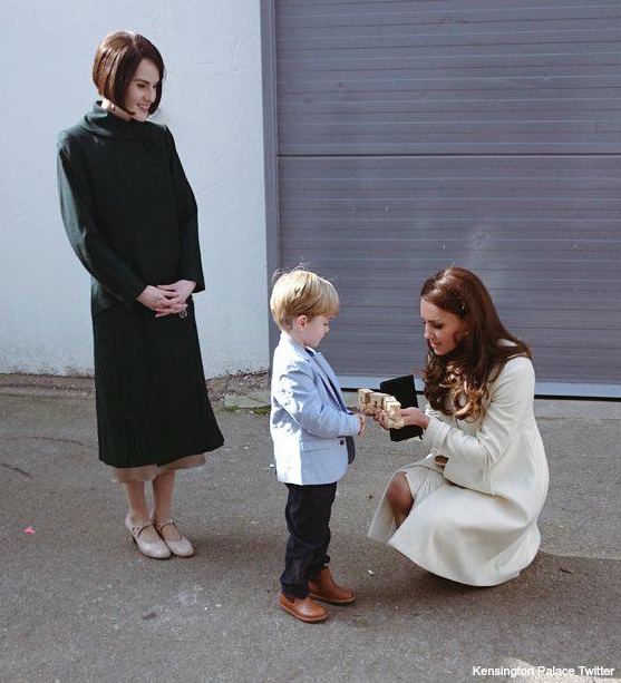 Kate is presented with the train for Prince George