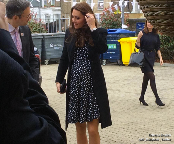 Duchess Kate arrives at Home Start wearing ASOS dress