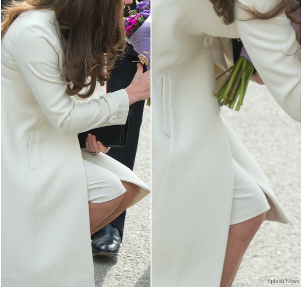 Kate's white maternity dress