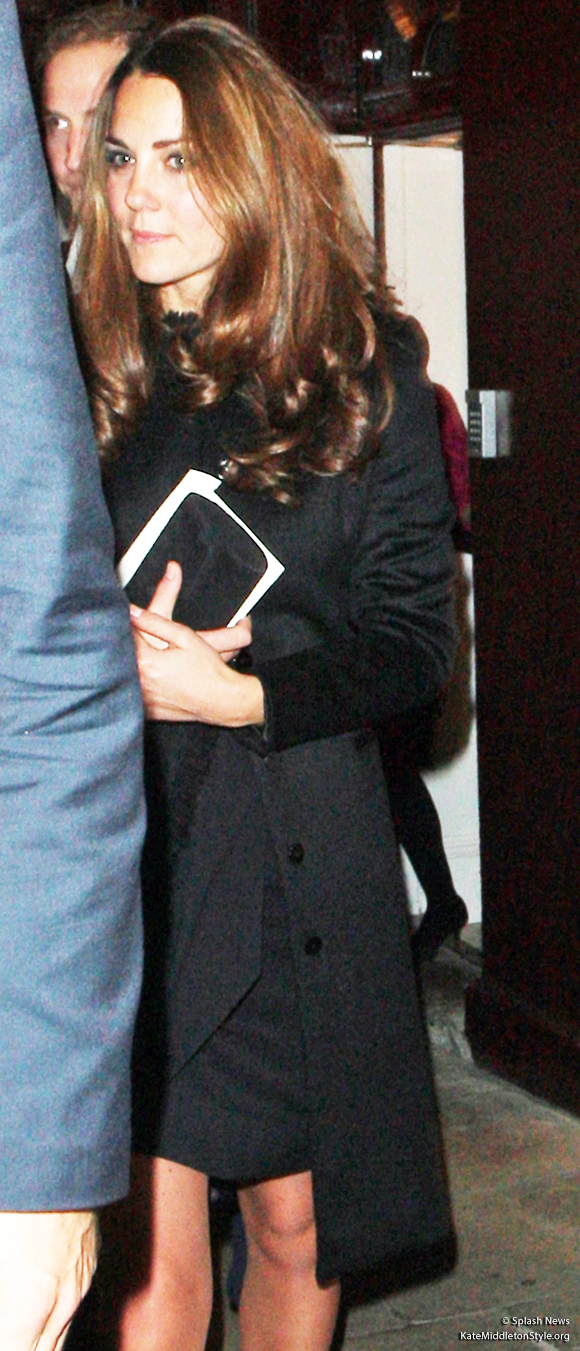 Duchess of Cambridge wears a black coat to LouLou's nightclub in 2012