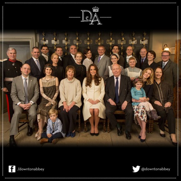 Kate meets with the cast of Downton Abbey