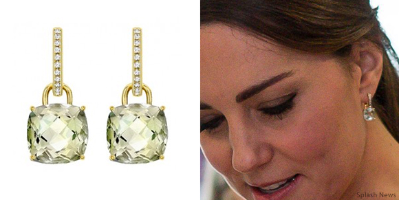 Kiki McDonough Classic cushion drop earrings · Kate Middleton Style Blog