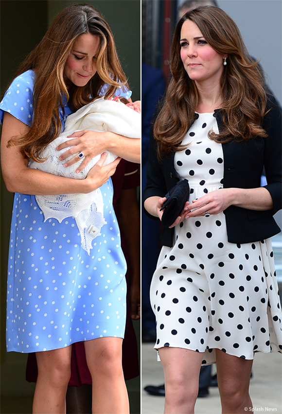 blue and white polka dot dress outfit