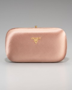 Prada Raso Clutch in Pink Satin