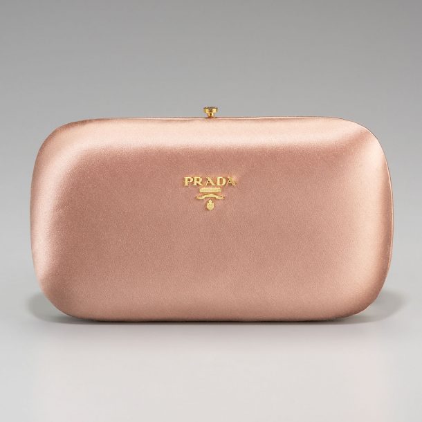 Prada Raso Clutch in Pink Satin