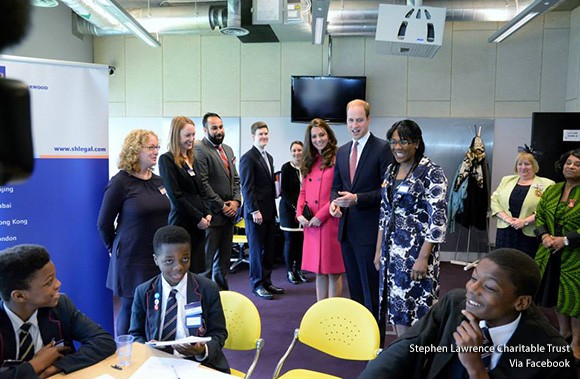 Duke and Duchess of Cambridge at the Stephen Lawrence Centre