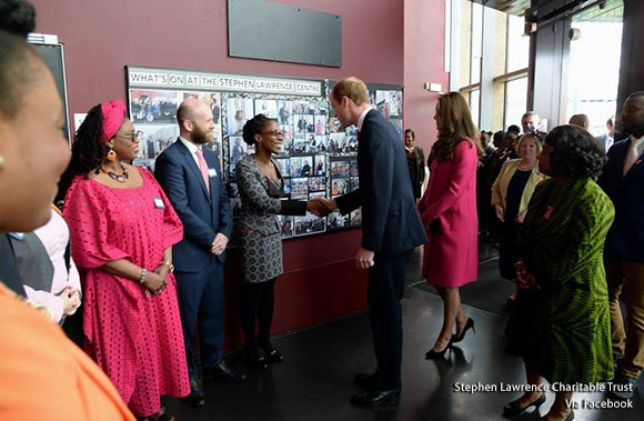 Duke and Duchess of Cambridge at the Stephen Lawrence Centre