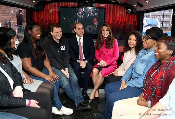 William and Kate on the XLP bus