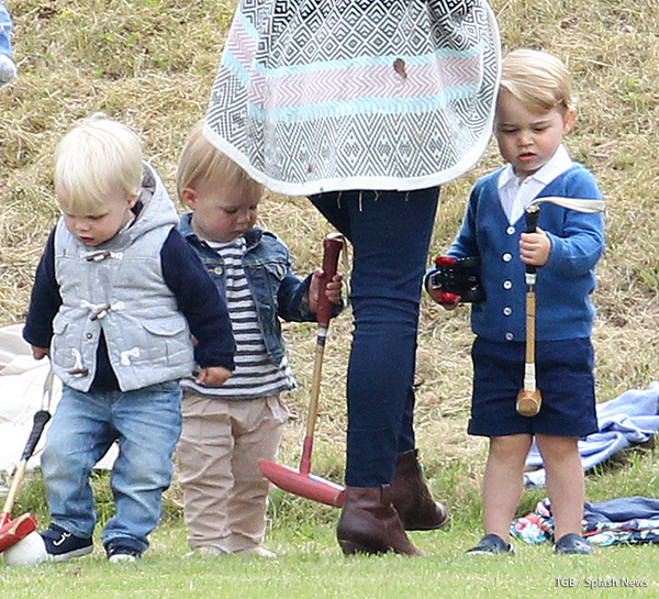 Prince George playing with friends