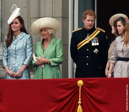 Kate Middleton In Blue Floral Coat For Trooping The Colour 2015